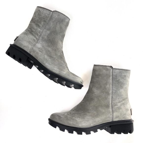 Sorel | Grey Phoenix Zip Boot Waterproof Leather - Picture 1 of 6